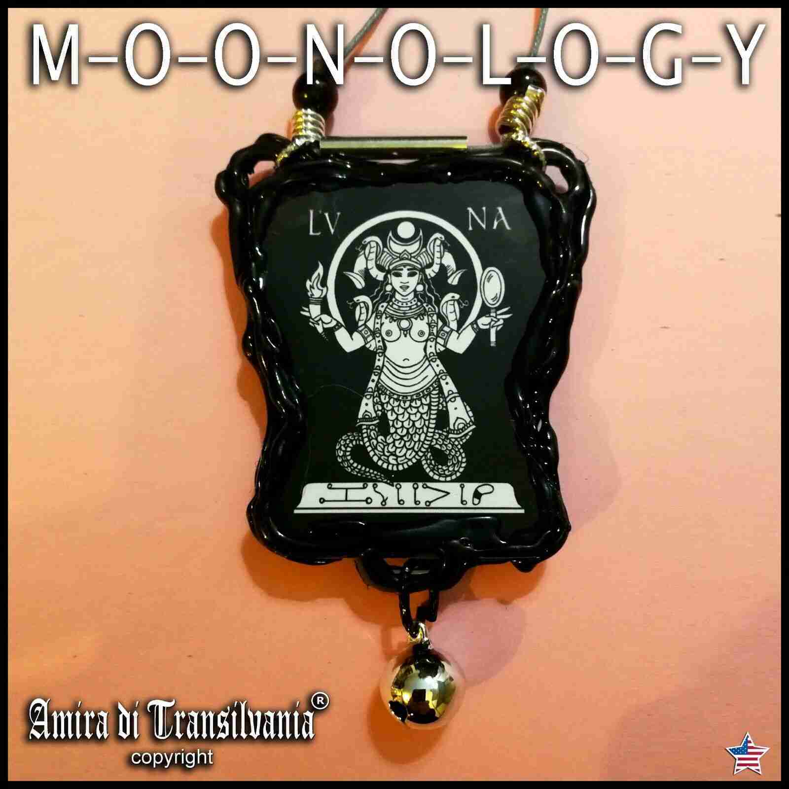 moon talisman gothic jewelry amulet pendant evil eye abraxas wicca pagan witches