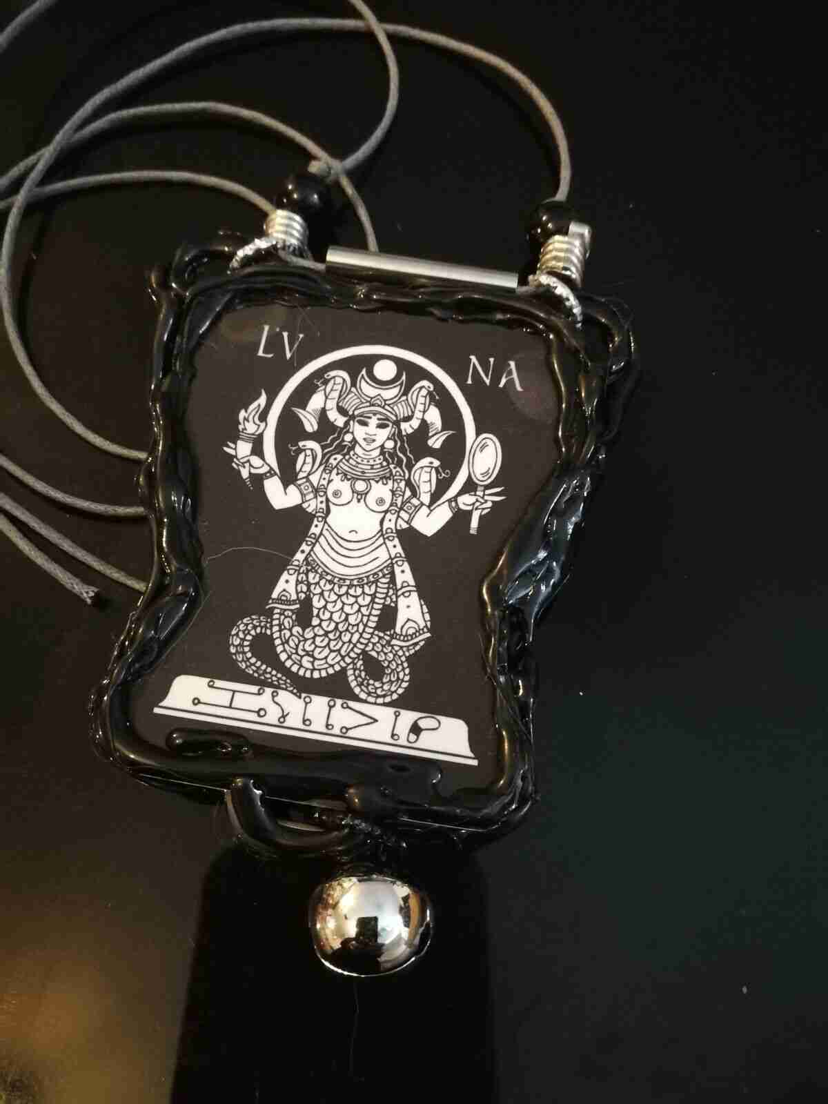 moon talisman gothic jewelry amulet pendant evil eye abraxas wicca pagan witches - Image 7