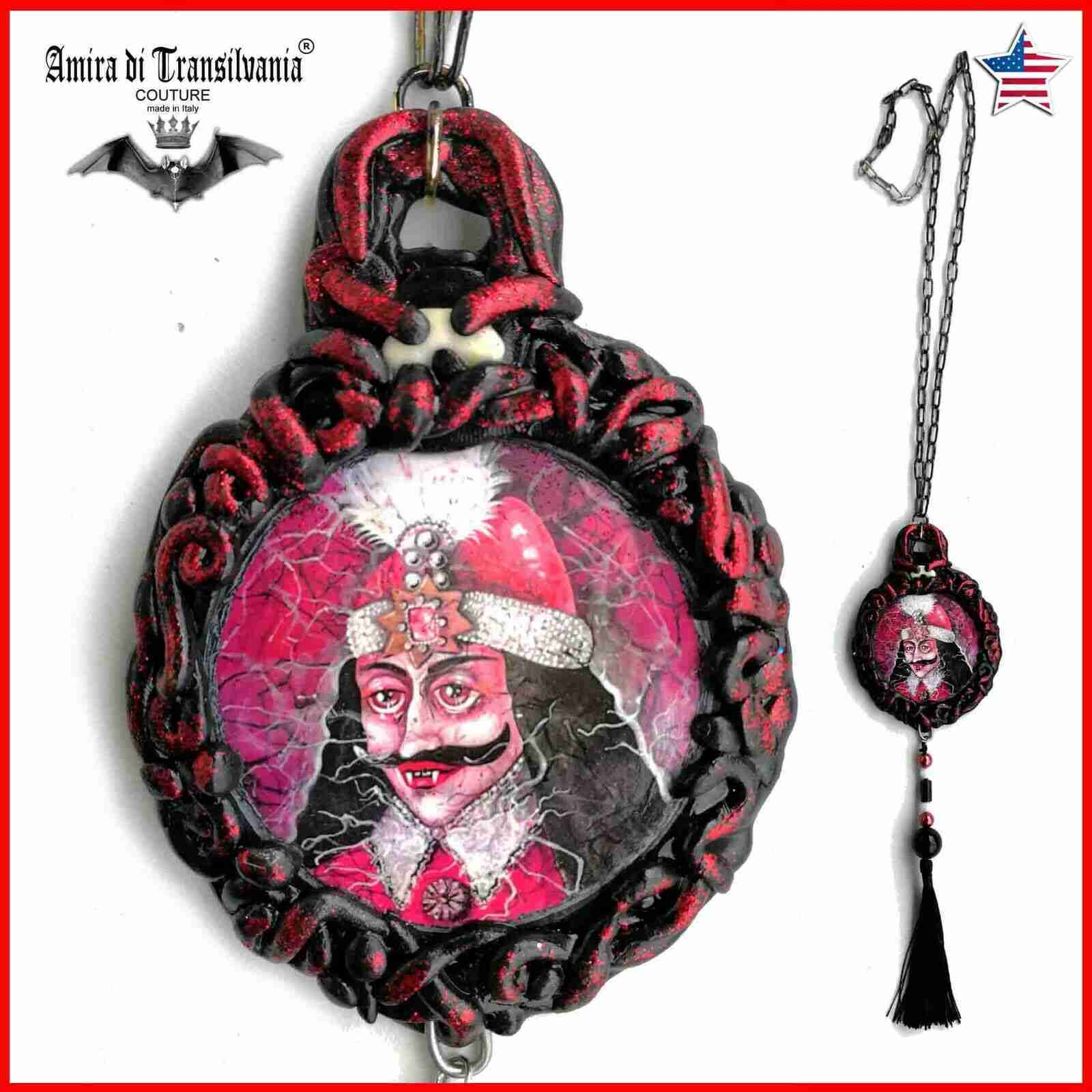 Transylvania Dracula vampire talisman art amulet pendant charm jewelry necklace