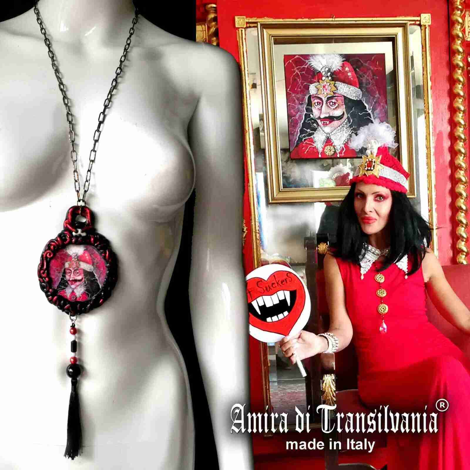 Transylvania Dracula vampire talisman art amulet pendant charm jewelry necklace - Image 4