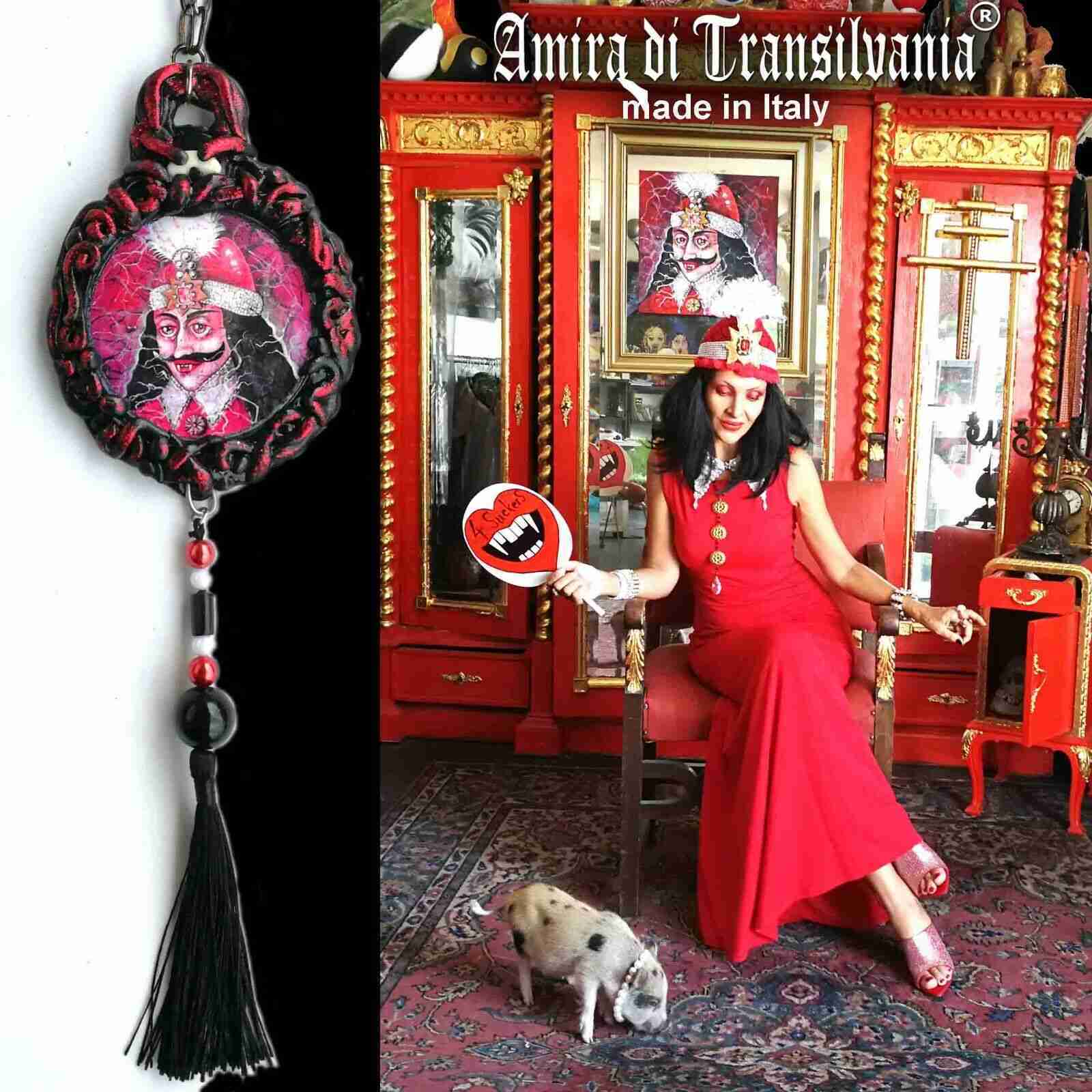 Transylvania Dracula vampire talisman art amulet pendant charm jewelry necklace - Image 5