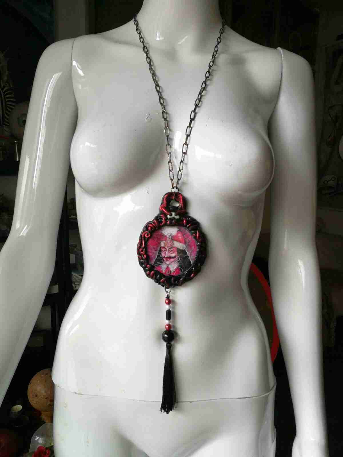 Transylvania Dracula vampire talisman art amulet pendant charm jewelry necklace - Image 6
