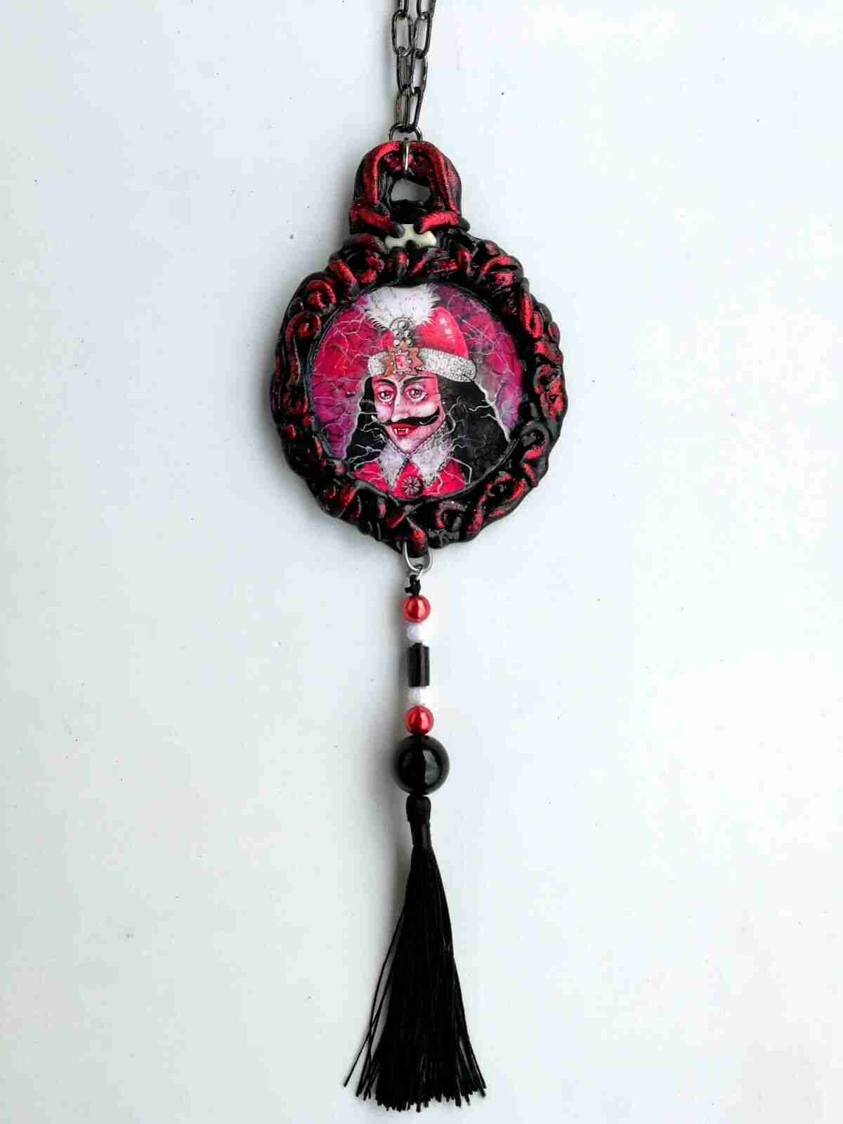 Transylvania Dracula vampire talisman art amulet pendant charm jewelry necklace - Image 9