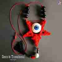 talisman magic eye amulet inverted pentagram pentacle necklace satanic pendant
