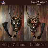 pentagram star woman men talisman amulet pendant wicca pagan lariat madonna owl
