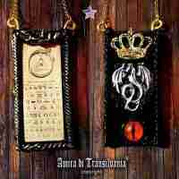 Dragon Crown Evil Eye Talisman Necklace Jewelry Pendant Amulet Alchemy Symbols