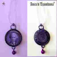 saint germain talisman necklace pendant amulet good luck love money purple flame
