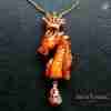 Dragon Crown Evil Eye Talisman Necklace Jewelry Pendant Golden Amulet Giada Bib