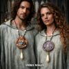 Mother Earth, Woman Protection Amulet, Goddess Gaia Talisman, Ouroboros Snake Wealth Richness Money Attraction Jewelry