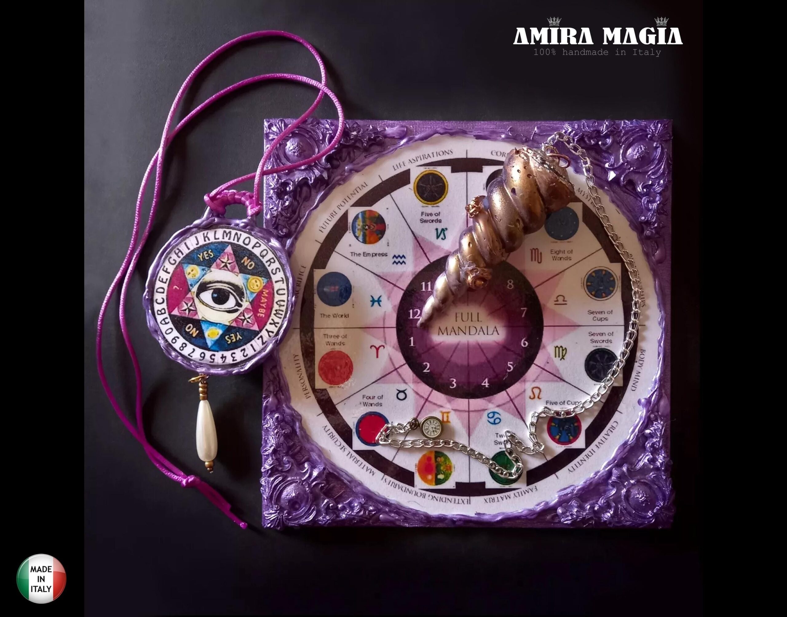 Ouija Board Hocus Pocus, Pendulum Psychic Planchette, Witch Ritual Tools Talking Table, Magic Altar Clairvoyance Medium
