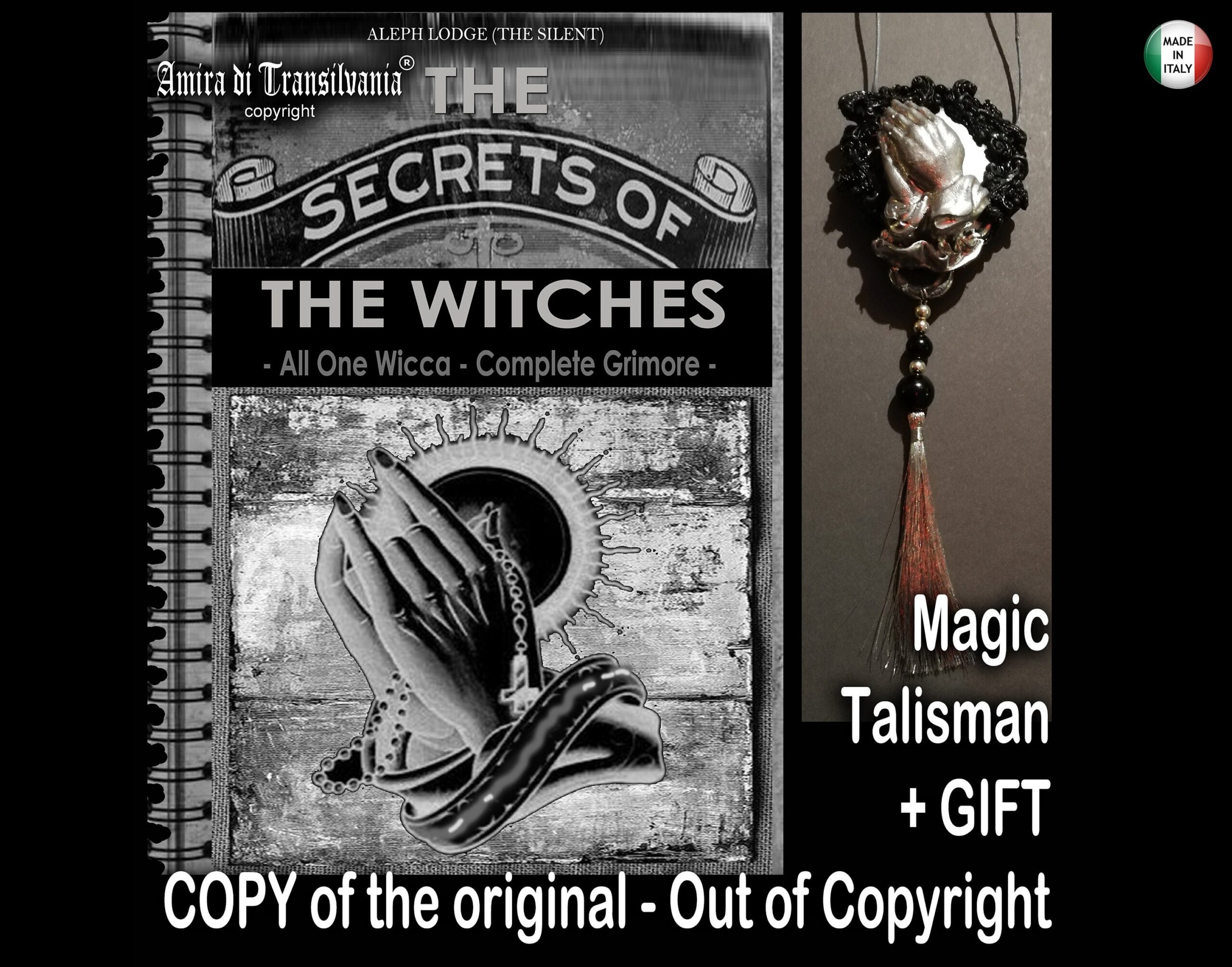 Antique Book Wicca, Pagan Witchcraft Grimoire, Wiccan Magic Symbols, Occult Sorceries Magick, Witches Esoteric Rituals