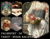 Palm Reading, Palmistry Art Tarot Cards Deck, Minor Arcana, Limited Edition, Hand Reading, Oracle Cards Chiromancy