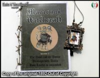 Antique Book, Occult Magic Esoteric Occultism, Witchcraft Grimoire Satanic, Lucifer Secret Societies, Devil Worship v3