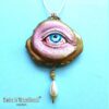 Realistic Eye, Angelic Protection Amulet Archangel Protective Talisman, Necklace Symbol All Seeing Eye Good Luck Pendant