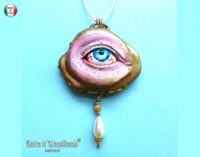 Realistic Eye, Angelic Protection Amulet Archangel Protective Talisman, Necklace Symbol All Seeing Eye Good Luck Pendant