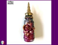 Apothecary Bottle Vintage, Magic Potion Ingredients Spell Jar Unicorn Horn, Witch Altar Decor Witchcraft