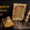 Egyptian Pyramid Altar Decor, Eye illuminati Symbol Magic Mirror, Witchcraft Decoration Ritual Set Witch Wizard Obelisc