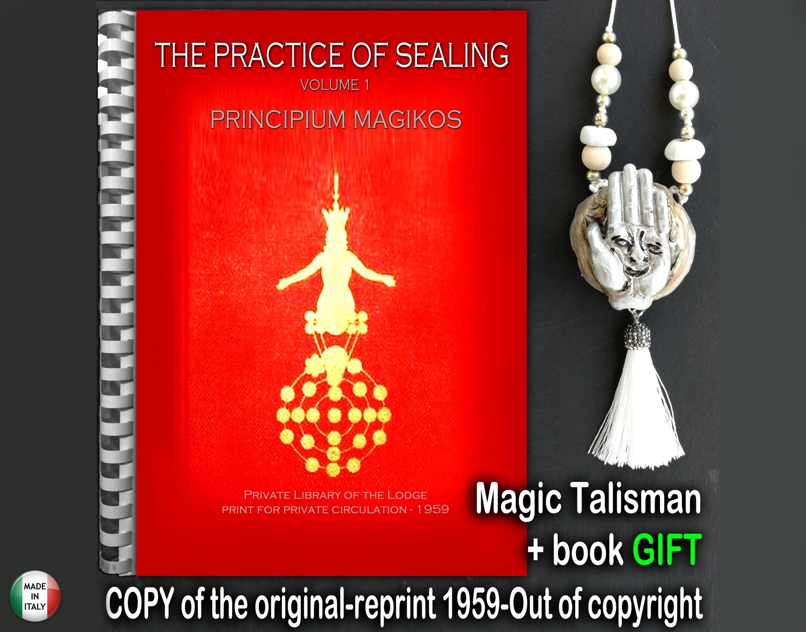 Antique Book, Occult Practical Magical Seal Sigil, Manual Occultism White Magic Dark Magick Grimoire