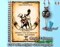 Antique Book, Magic Square Kabbalah Occult Numerology, Astrology Symbol Zodiac Horoscope, Gemini Sign Forbidden Knowledge