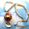 Zodiac Symbol, Cancer Astrology Sign, Water Creature Red Crab Conch Shell Pearl, Necklace Talisman Pendant Symbol Scarab