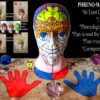 Phrenology Head, Reading Mind Map Tarot Card, Book Guide Occult Anatomy, Physiognomy Brain Cranium