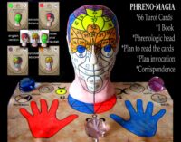 Phrenology Head, Reading Mind Map Tarot Card, Book Guide Occult Anatomy, Physiognomy Brain Cranium