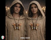 Skull Necklace Butterfly, Failed Gothic Pendant Esoteric Jewelry, Lunar Actias Luna Moth Santa Muerte