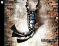 Dark Witch, Witchcraft Symbol Pendant, Magic Evil Eye Talisman, Dark Academia Goth Amulet, Gothic Castle Pentacle Charm
