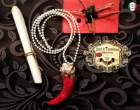 Cornicello Charm Protection, Italian Horn Tusks Ethnic Talisman, Evil Eye Pendant Amulet, Magical Power
