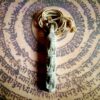 Native American Totem, Shaman Talisman Pendant, Magical Power Amulet Raw Stone Jewelry, Aztec Magic Symbols Portal Seal