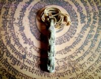 Native American Totem, Shaman Talisman Pendant, Magical Power Amulet Raw Stone Jewelry, Aztec Magic Symbols Portal Seal