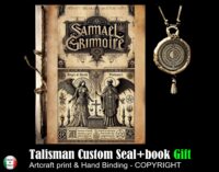 Angel of Death, Occult God Samael Grimoire, Antique Book Occultism Esotericism, Magic Ritual Magick Spell Divination