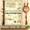 Antique Manuscript, Codex of the Flight of Birds by Leonardo da Vinci copy, Handmade Replica Antiquarian Book Rarity