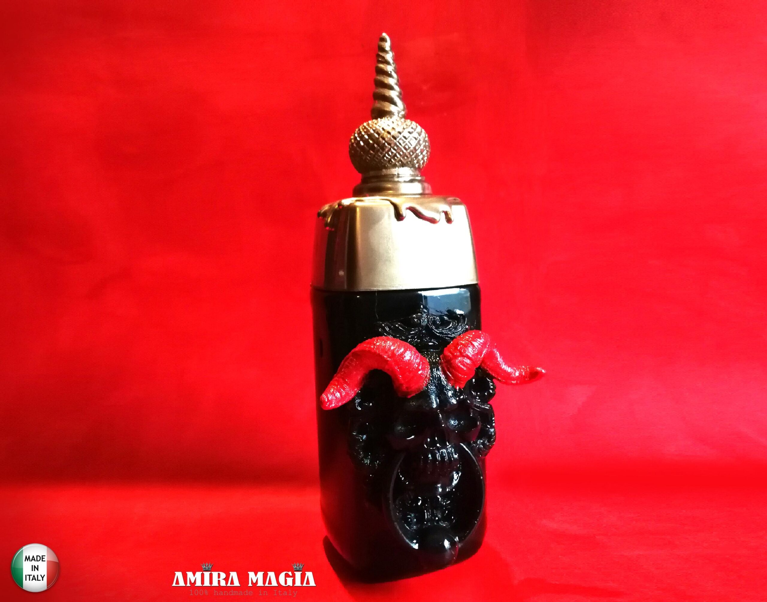 Black Goat Apothecary Cabinet Vintage Baphomet, Spell Jar Satanic Potion Bottle, Satan Elixir of Life Forever Lucifer