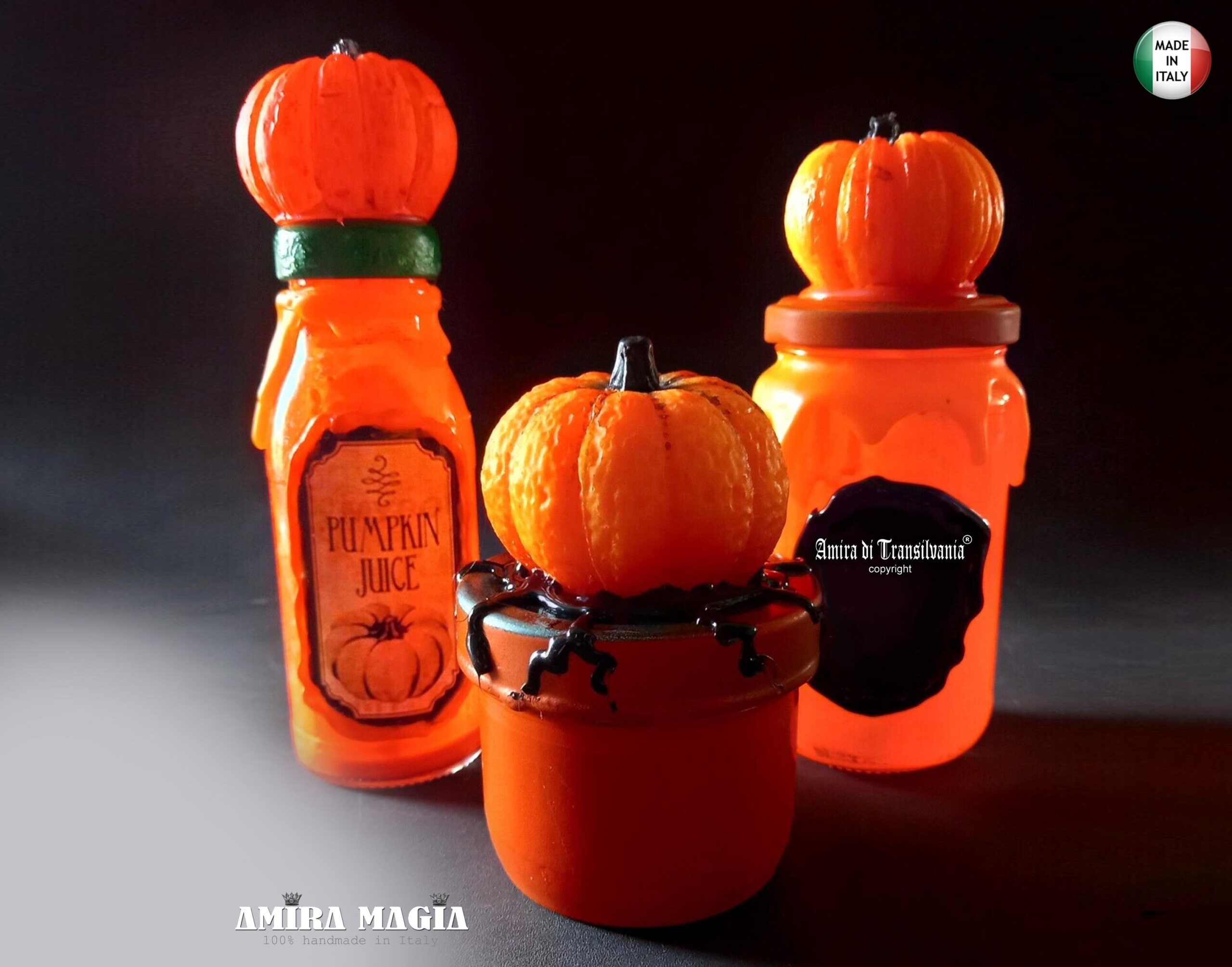 Spell Jar, Magic Potion Bottle, Pumpkin Juice Witch Altar Apothecary Cabinet Witchcraft Magick Ritual Halloween Sorcery