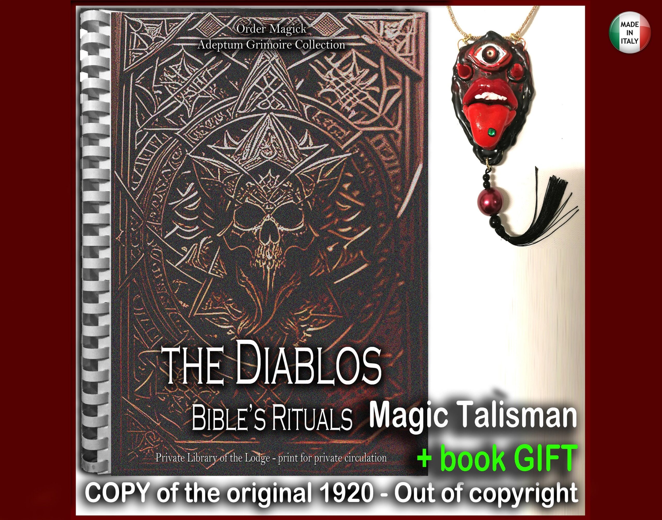 Satanic Grimoire, Magic Luciferian Book, Esoteric Satanist Lucifer Satan Diablos, Occult Bible Occultism Satanism
