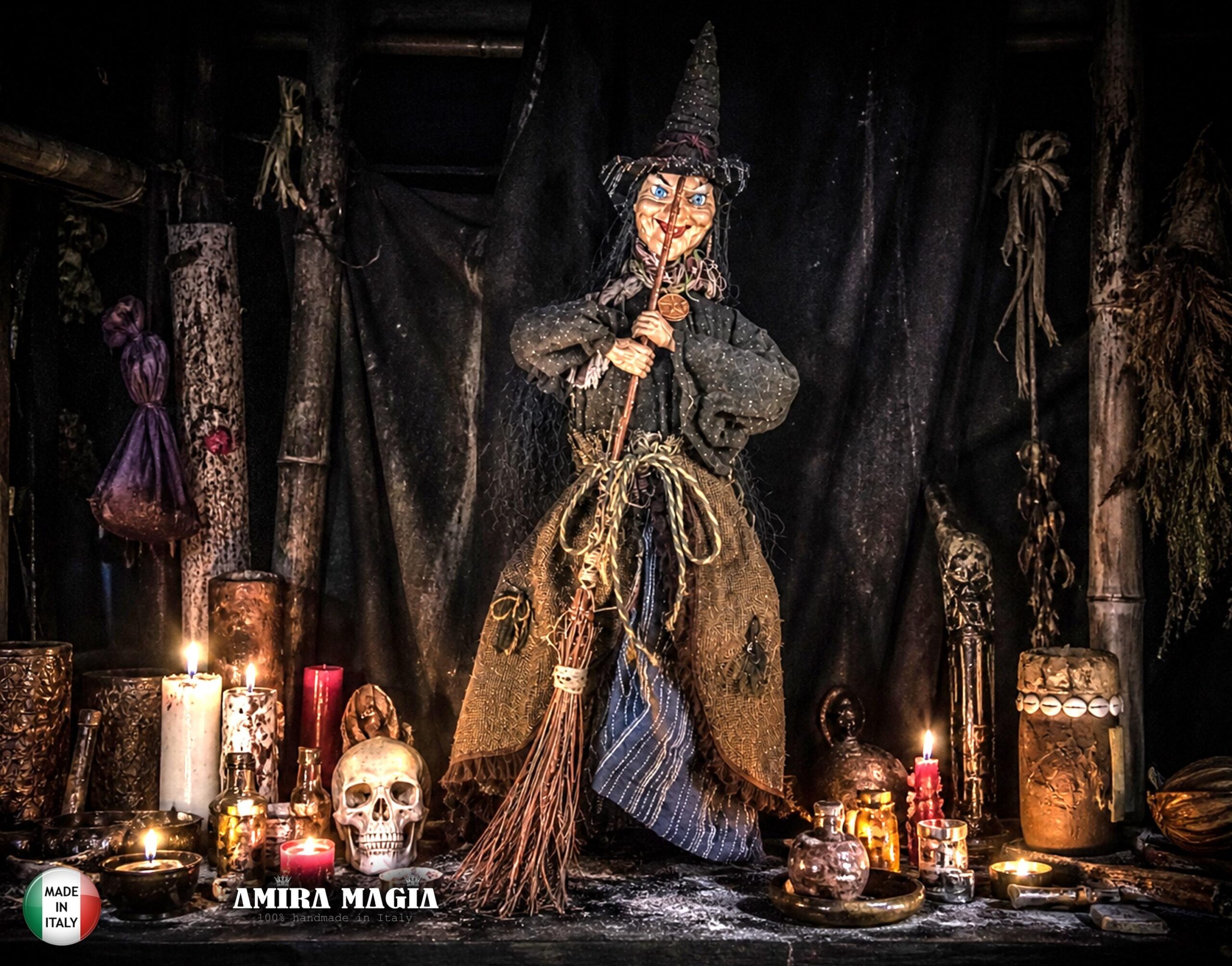 Witch Doll Macabre Babayaga, Old Antique Voodoo Macabre Baba Yaga, Witchcraft Supplies Salem Massachusetts