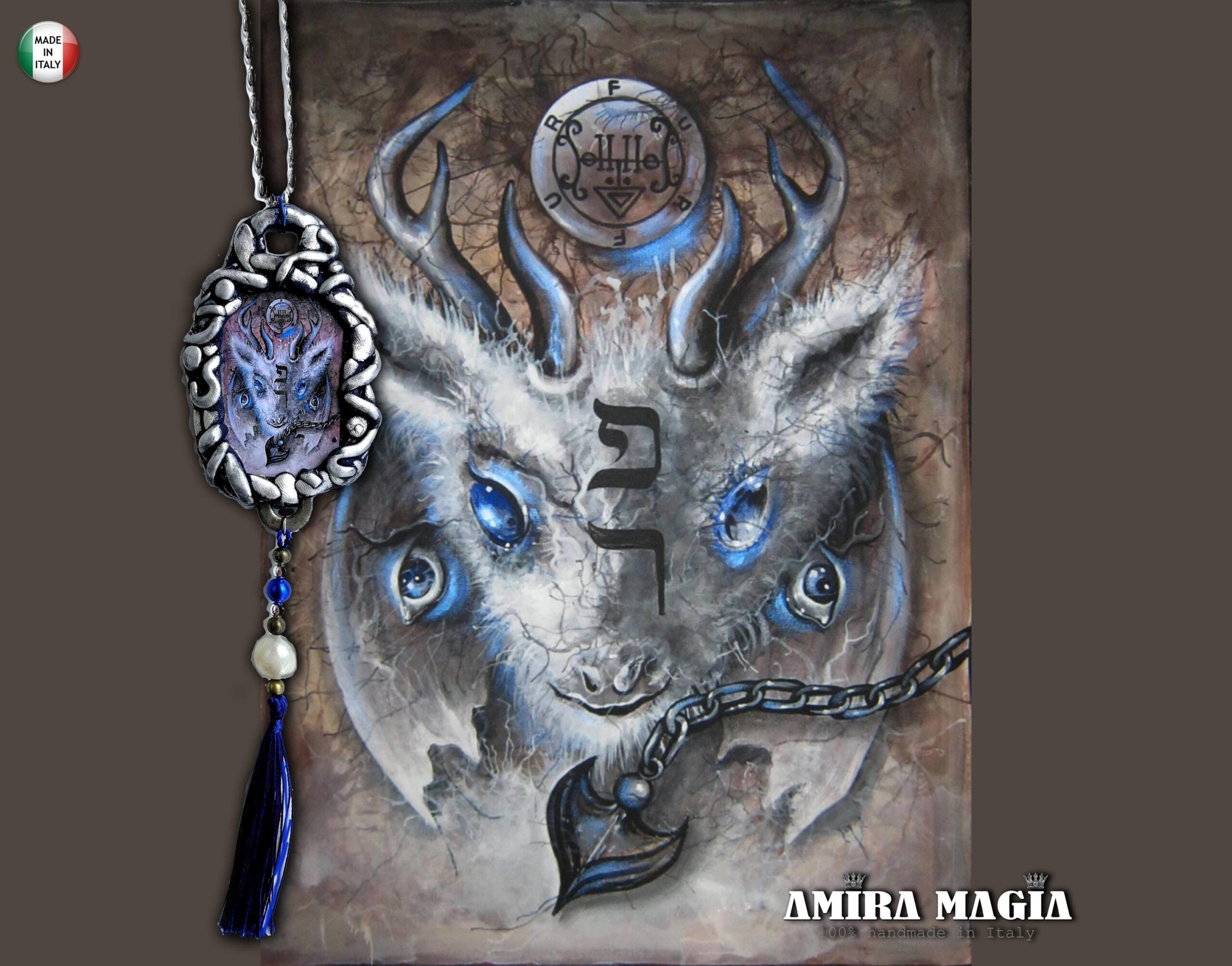 Furfur Demon, Love Talisman, Love Attraction, Amulet, Evil Eye, Magic Power, Goth Jewel, Witchcraft Lemegeton, Goetia,