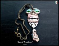 Hawaiian Demon, Hoodoo Talisman, Voodoo Devil Geek Conjurers, Evil Eye Amulet Aloha Folk Witchcraft