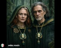 Green Witchcraft, Wicca Symbol Pendant Celtic Magic Talisman, Four Leaf Clover Necklace Witch Amulet