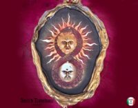 Sun & Moon Celestial Necklace, Infinity Amulet Alchemy Symbols Good Luck, Pendant Magic Evil Eye