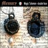 In Loving Memory, Life Forever Immortality Talisman, Dark Gothic Skull Amulet Evil Eye Pendant