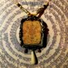 Taoist Art Necklace Talisman Beaded Pendant, Tao Symbol Prayer Amulet, Asian Magic Taos Yoga