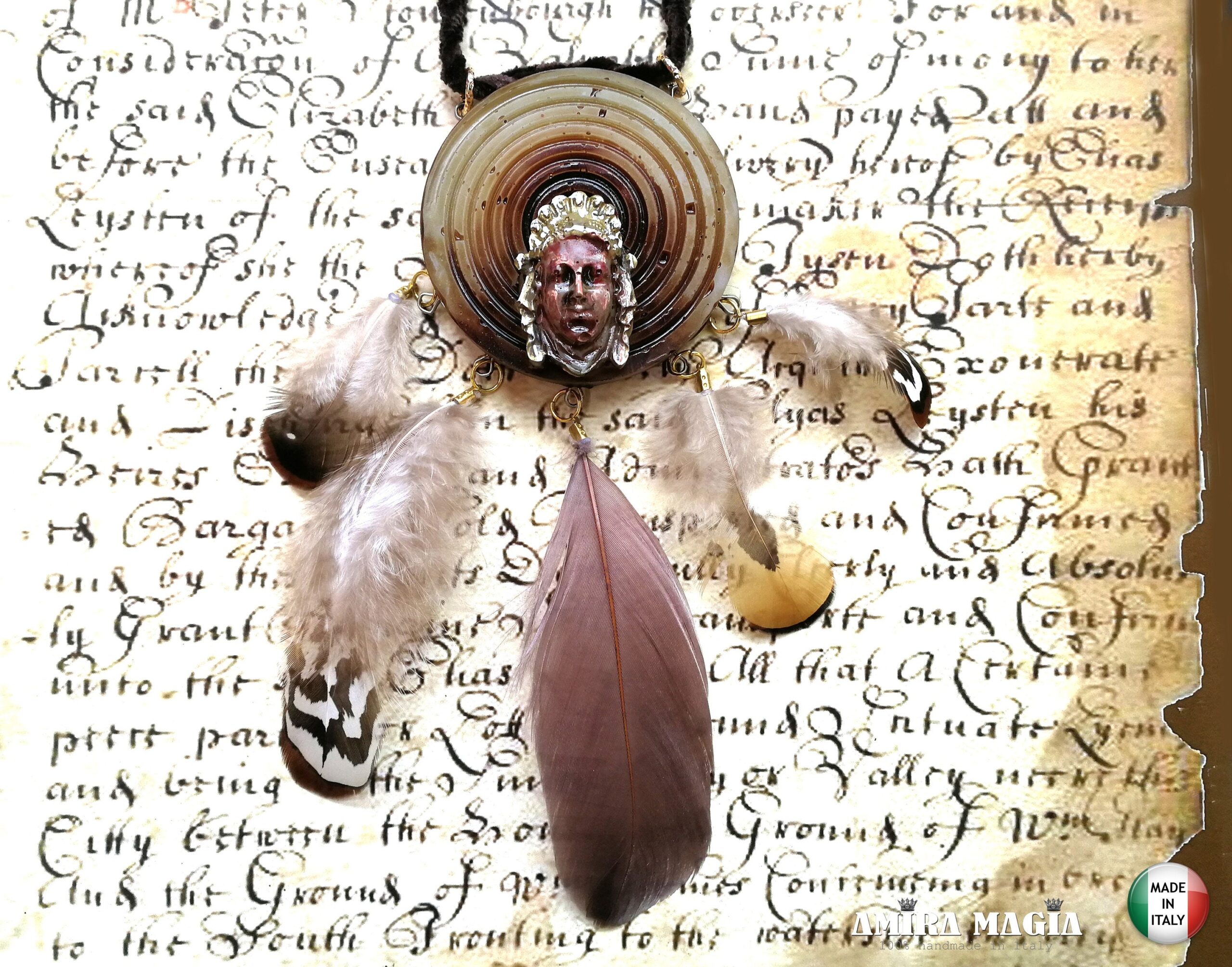 Dreamcatcher Amulet Necklace Native American, Shaman Drums Evil Eye Dream Catcher Talisman Occult Jewelry