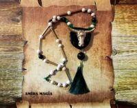 Sign of Taurus Constellation, Horseshoe Lucky Horoscope Talisman Necklace, Zodiac Amulet Pendant Earth Sign