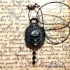 Skull Pendant, Life Forever Talisman Immortality, Evil Eye Protection, Inverted Pentagram Gothic Amulet Pentacle