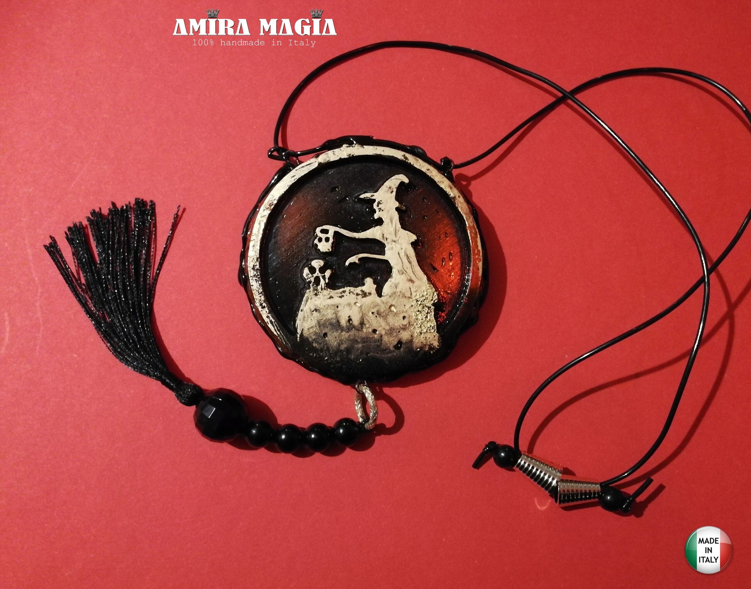 Dark Witch, Sigil Magic Pendant Witchcraft Pagan Symbol, Magick Evil Eye Talisman Pentacle Amulet