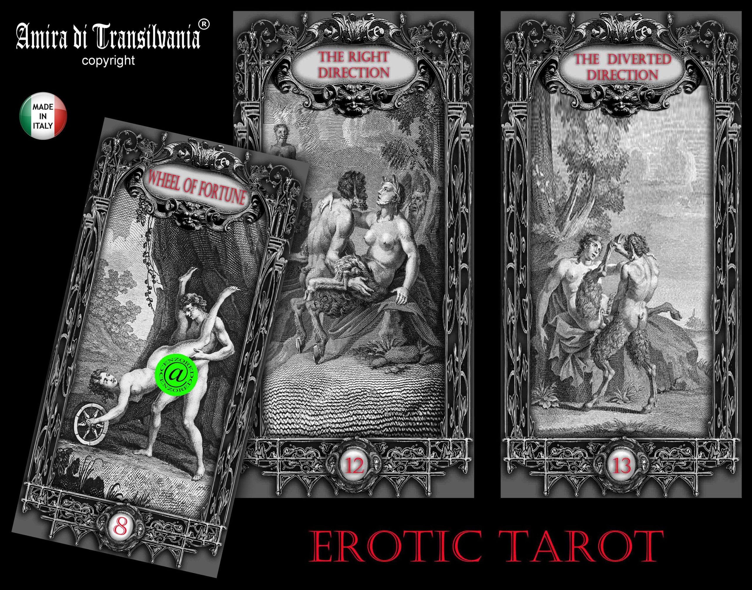 Tarot Cards Deck, Vintage Oracle Divinatory Cartomancy, Antique Love Kamasutra Sexy, Sibyl Fortune Telling