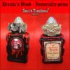 Bat Vampire Dracula, Apothecary Vintage Bottle Magic Potion, Mason Jar Witch Altar Spell Immortality Sorcery