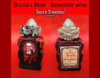 Bat Vampire Dracula, Apothecary Vintage Bottle Magic Potion, Mason Jar Witch Altar Spell Immortality Sorcery